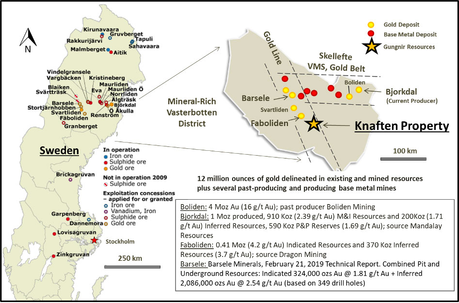 Figure 1: Location Map, Knaften Property